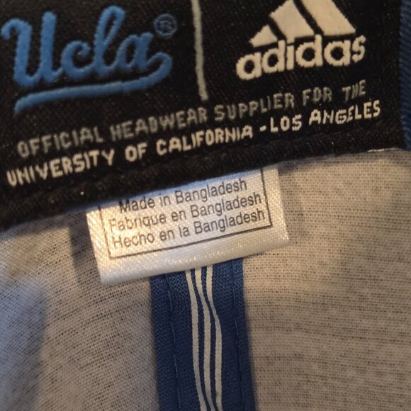 Adidas UCLA Bruins Hat Adult Script Adjustable Snapback Gray Blue Flat Bill - Picture 10 of 12